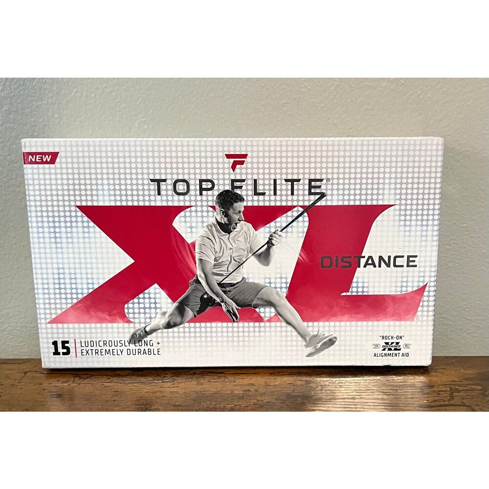 Top Flite XL Distance Golf Balls 15-Pack 2022 Extremely Durable White ⛳New⛳